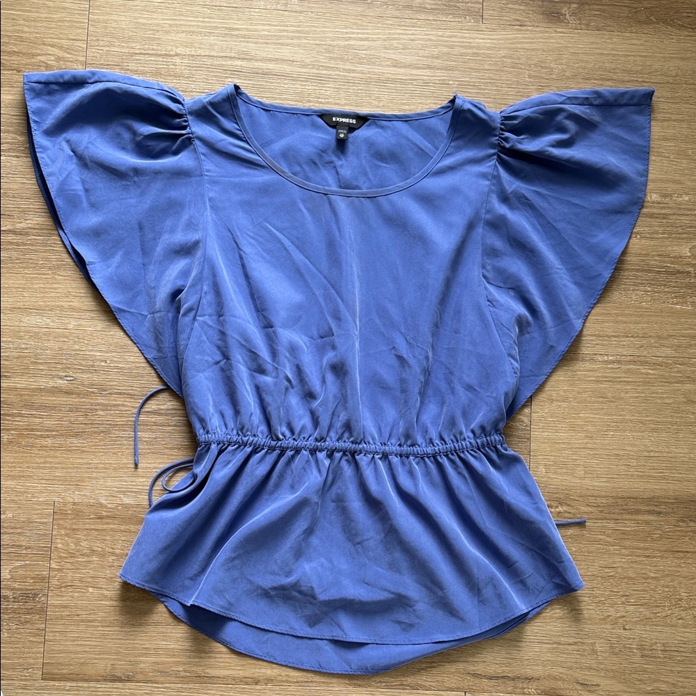 Express Periwinkle Lavendar Women's Top Blouse